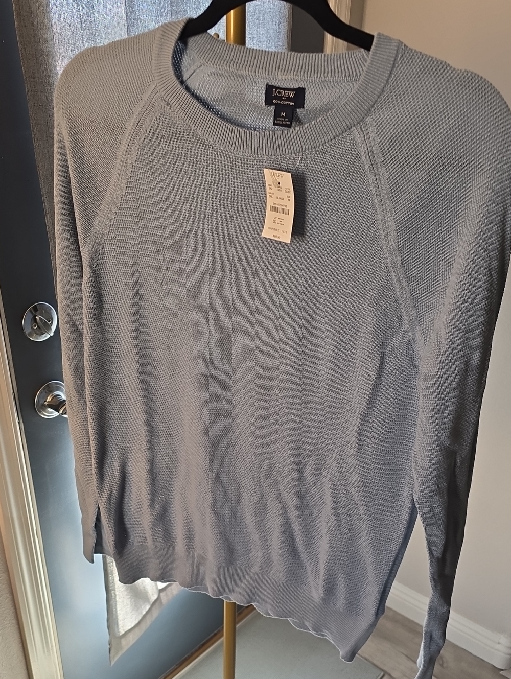 NWT- J. Crew Men’s Light Blue Crewneck Sweater-SIZE MED.